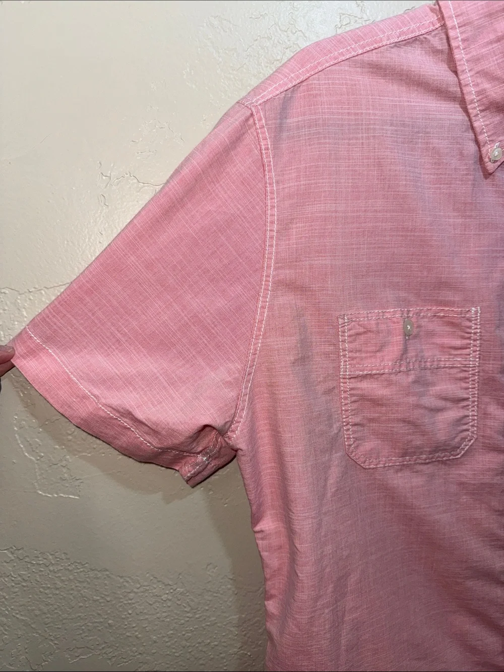 U.S. Polo Assn. Pink Short Sleeve Button-Down Shirt Men’s Medium Casual Preppy